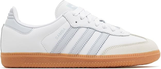 Adidas Samba Og Womens Shoe White Halo Blue Gum (6.5 Men/7.5 Women) | Amazon (US)