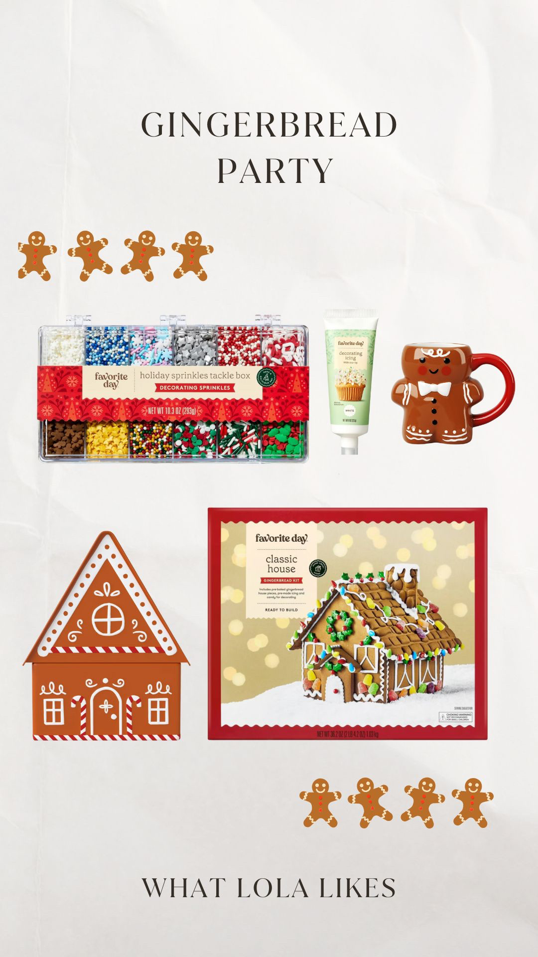All things needed to host the perfect Gingerbread Party! 🎄 

 #LTKHoliday #LTKdayinmylife #LTKSeasonal