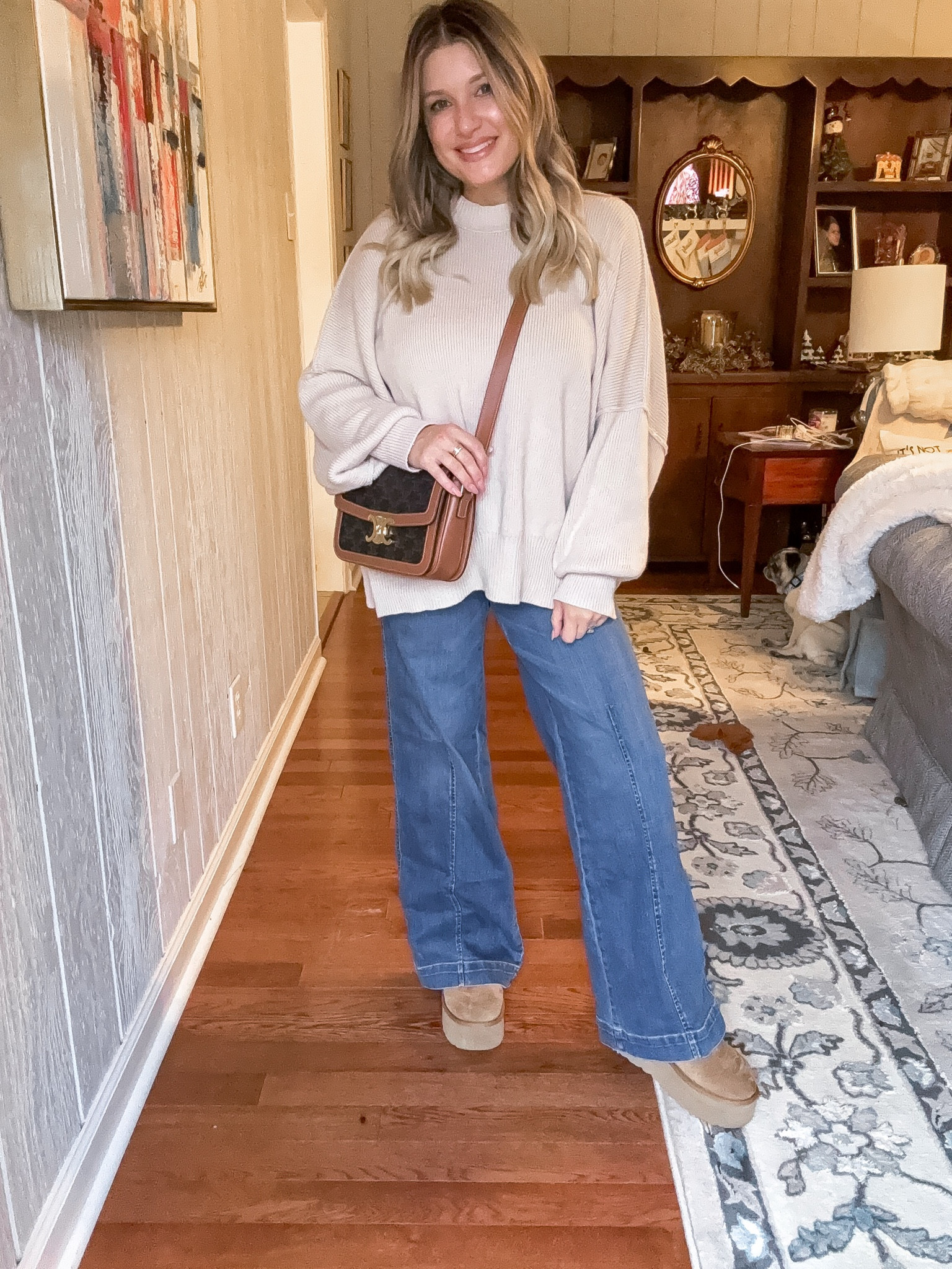 I’m wearing a small sweater, small petite jeans, 6 shoe 
#ChristianBlairVordy

#LTKstyletip #LTKHoliday #LTKCyberWeek