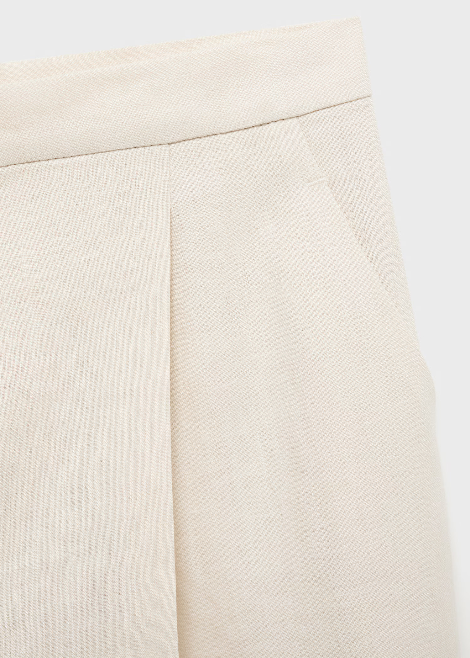 Gerade Leinenhose mit Bundfalten - Damen | MANGO Deutschland | Mango EU