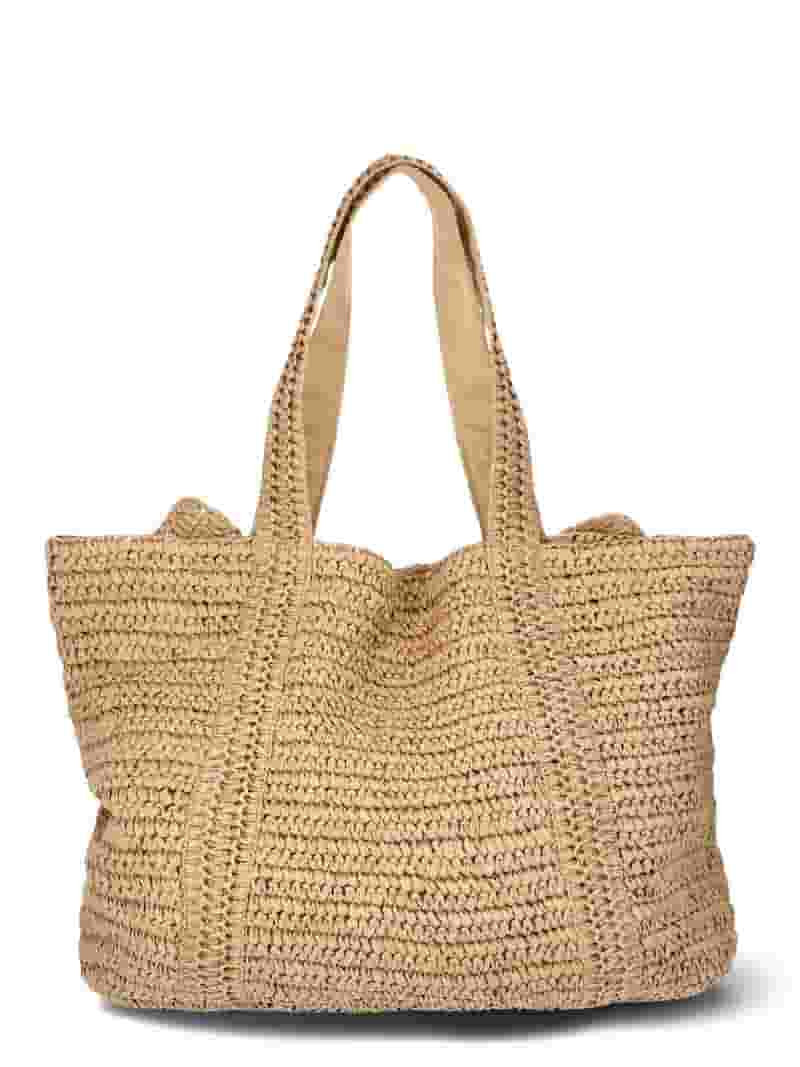 Time and Tru Women's Ruffle Tote Bag, Natural | Walmart (US)