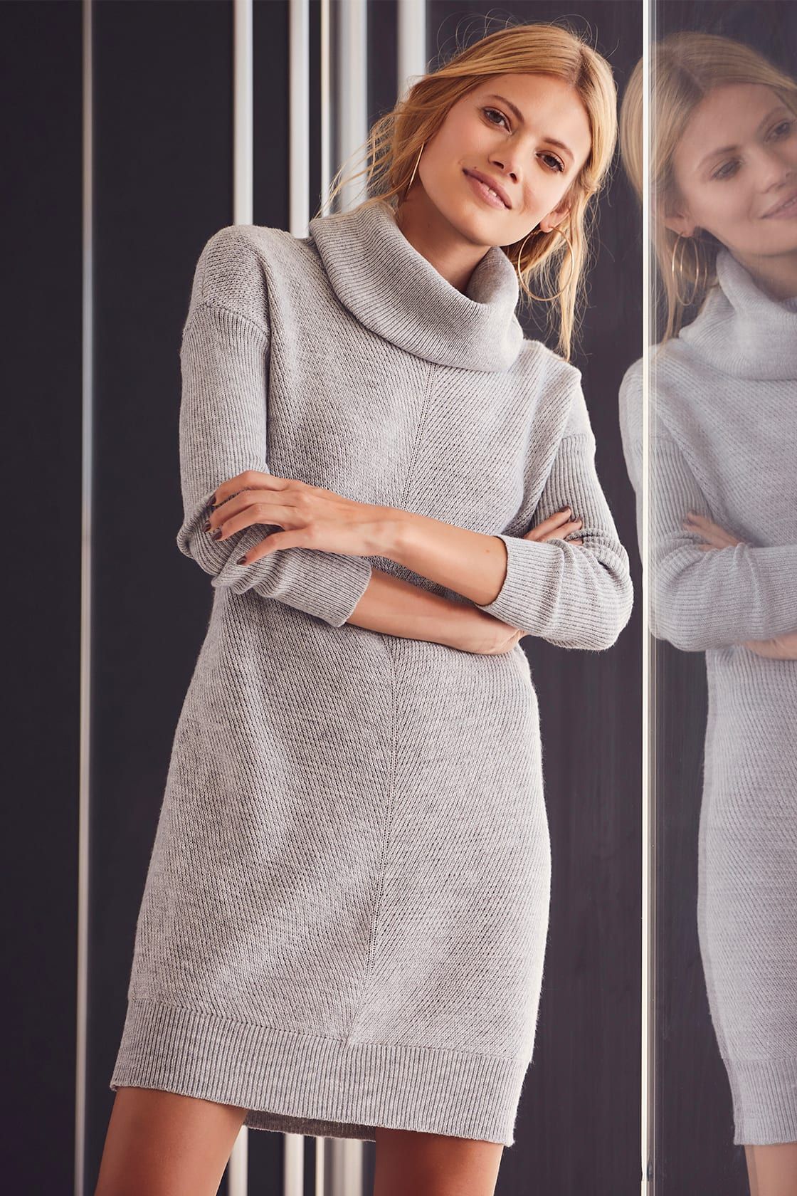 Tea Reader Light Grey Sweater Dress | Lulus (US)