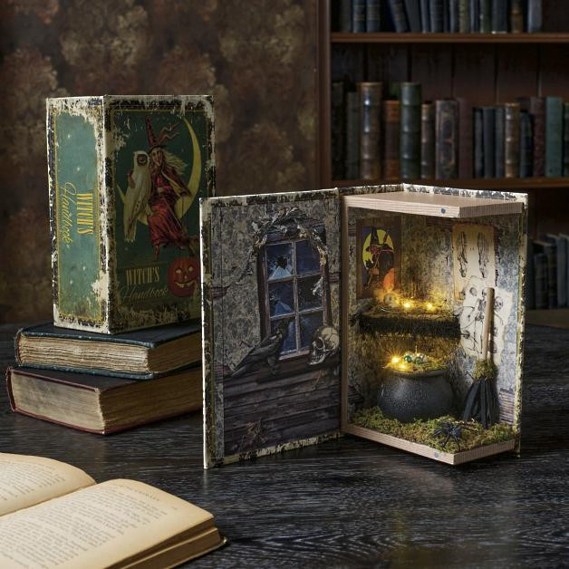 Witchy Book Scene with Lights | Grandin Road | Grandin Road