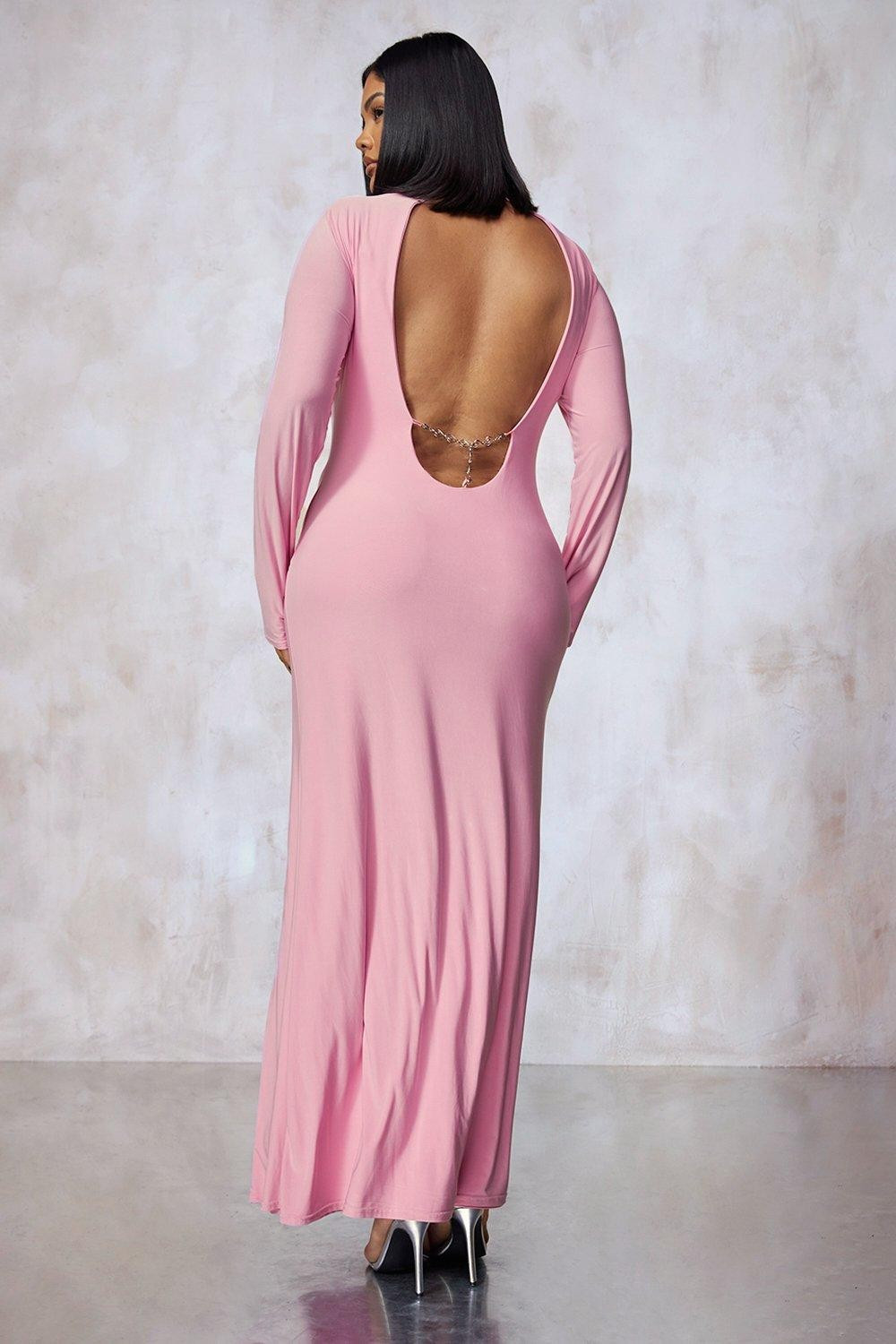 Kourtney Kardashian Barker Chain Detail Maxi Dress | Boohoo.com (US & CA)
