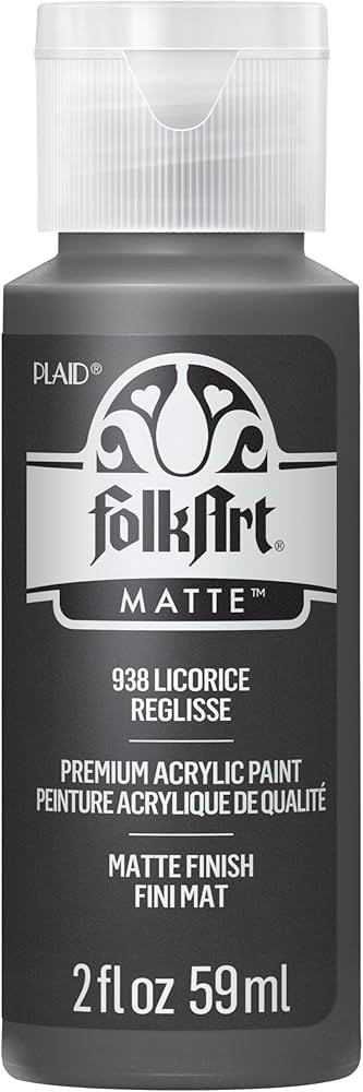 FolkArt Acrylic Paint in Assorted Colors (2 oz), 938, Licorice | Amazon (US)