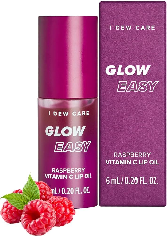 I DEW CARE Lip Oil - Glow Easy Raspberry | Vitamin C Lip Oil, Pigmented Glossy Lip Oil, Nourishin... | Amazon (US)