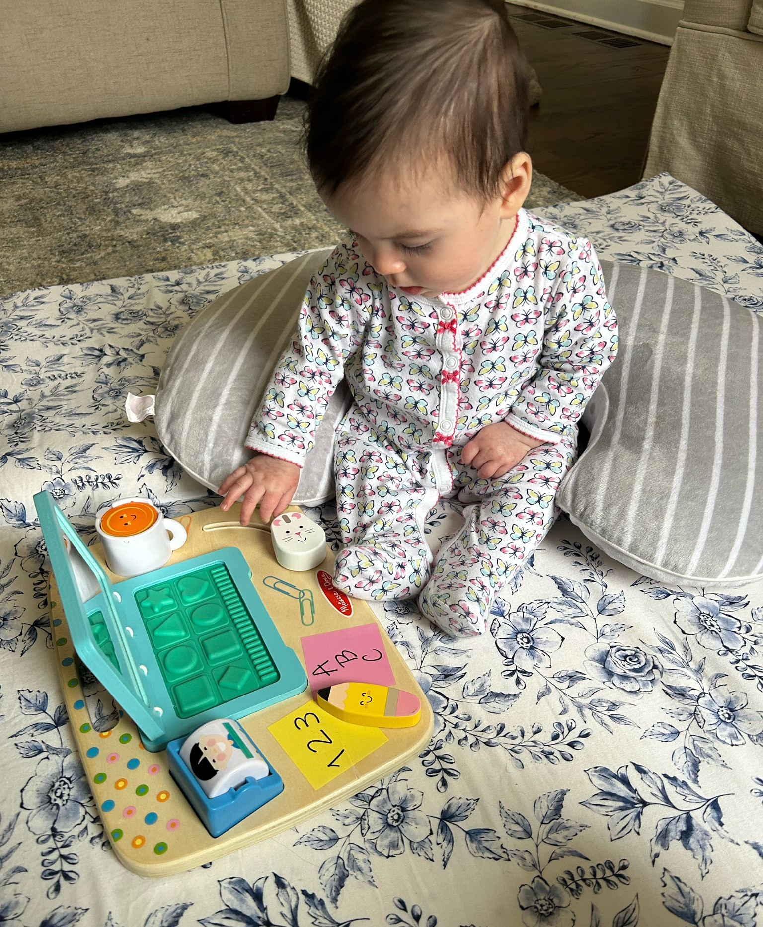 This Melissa and Doug activity board is a great gift option for babies on up. Our youngest who is 8 months loves to play with all of the cause and effect options while my older two (3 and 5) love it as a laptop for pretend play. It has a little handle making it easy for littles to carry it around. Such a cute toy!

#LTKbaby #LTKkids