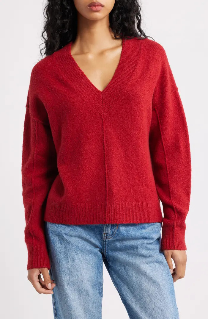 Madewell Calina Deep V-Neck Sweater | Nordstrom | Nordstrom