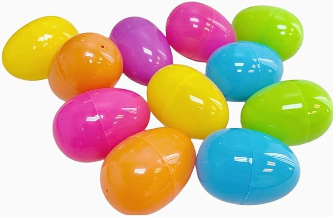 GiftExpress Plastic Bright Easter Egg Assortment 50 Pcs Perfect for Easter Egg Hunt/Surprise Egg/... | Amazon (US)