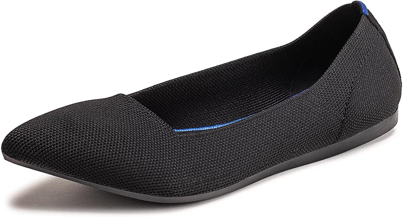 Frank Mully Womens Pointed Toe Flats Knit Dress Shoes Comfort Women Shoes Slip On Ballet Shoes fo... | Amazon (US)