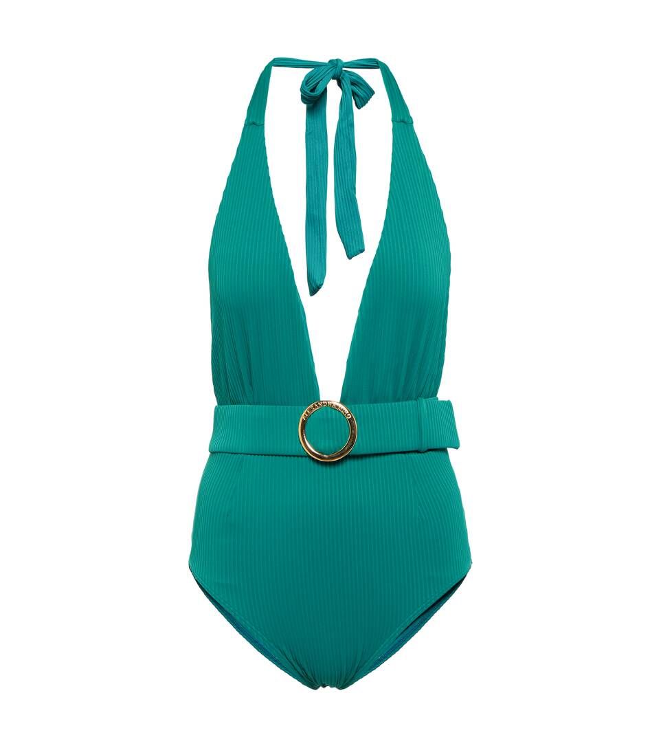 Eva halterneck belted swimsuit | Mytheresa (UK)