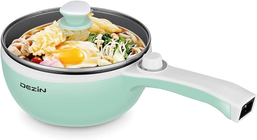 Dezin Electric Cooker Upgraded, Non-Stick Sauté Pan, Rapid Noodles Cooker, 1.5L Mini Pot for Ste... | Amazon (US)