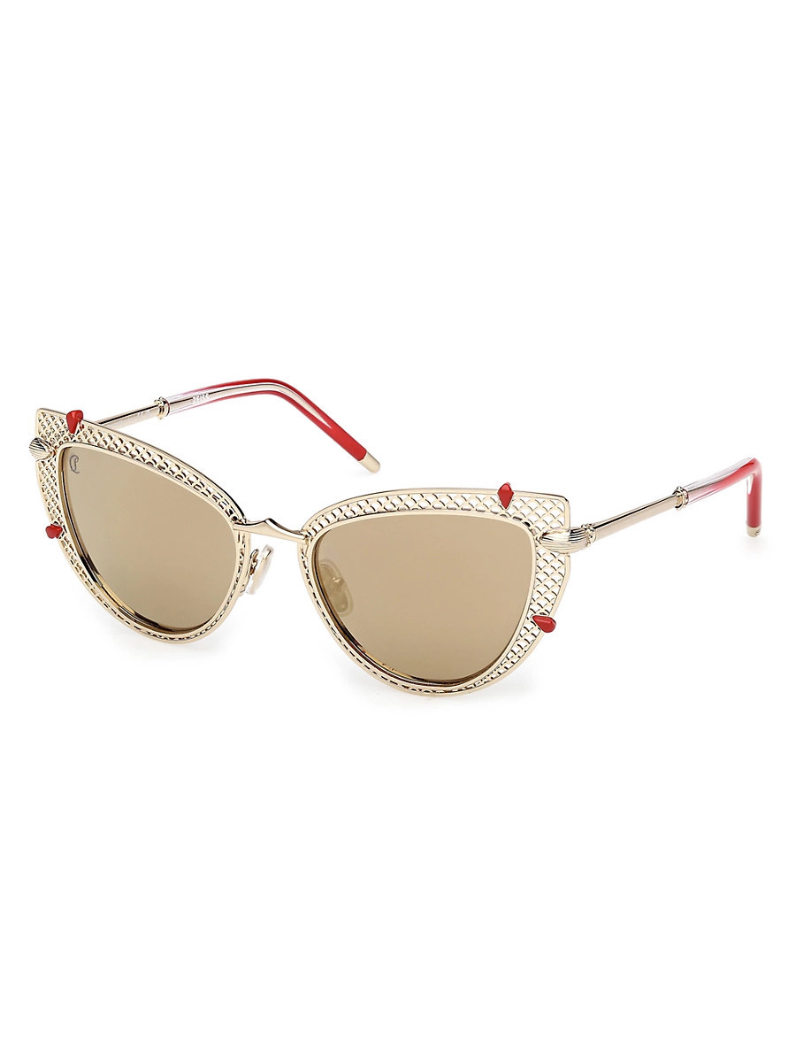 Women's 54MM Cat-Eye Sunglasses - Pale Gold | Saks Fifth Avenue
