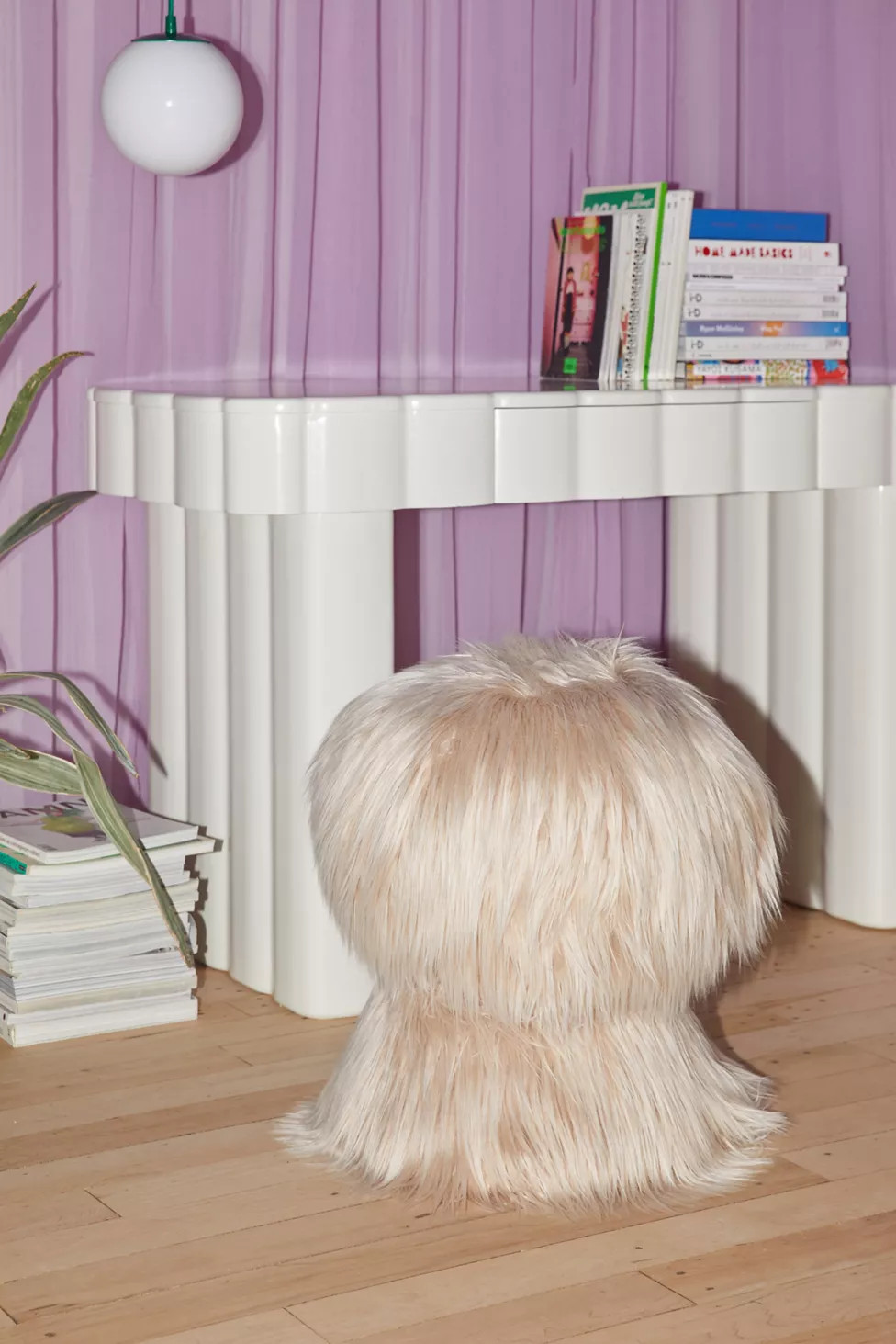 Maurice Faux Fur Stool | Urban Outfitters (US and RoW)