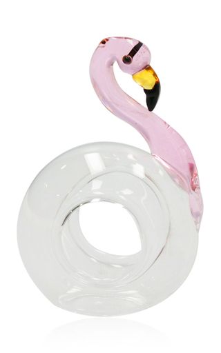 Set Of 2 Flamingo Glass Napking Ring | Moda Operandi (Global)