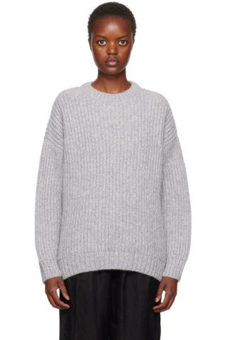 ANINE BING - Gray Sydney Sweater | SSENSE