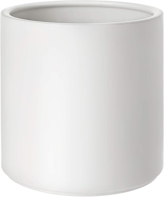 SONGMICS Ceramic Plant Pot, 10-Inch Planter, Flower Pot with Drainage Hole and Removable Plug, Wh... | Amazon (US)