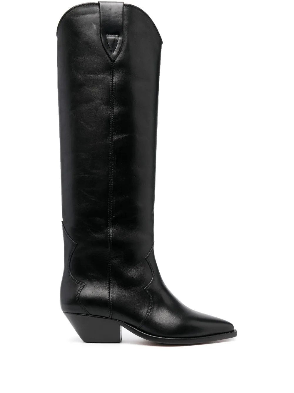 ISABEL MARANT Denvee 40mm Leather Cowboy Boots | Black | FARFETCH | Farfetch Global