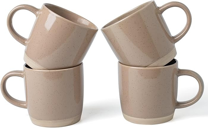 famiware Coffee Mugs for 4, 13 oz Mug Set, Dringking Cup with Handle for Coffee, Tea, Cocoa, Milk... | Amazon (US)