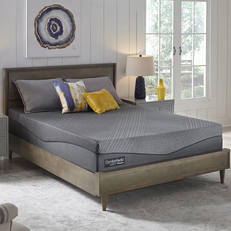 ComforPedic Loft from Beautyrest 12'' Medium Charcoal infused Memory Foam Mattress | Wayfair North America