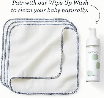 Esembly Wipe Ups, Organic Cotton Reusable Baby Wipes, Soft and Sturdy Washable Cloth Diaper Wipe,... | Amazon (US)