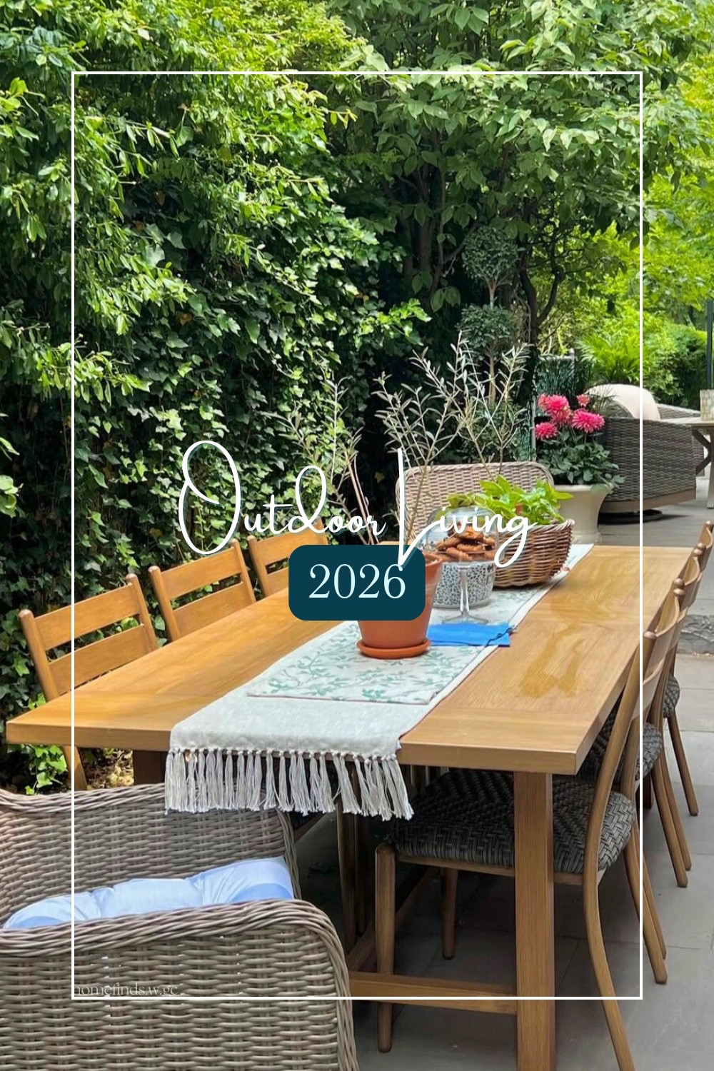 Beautiful outdoor dining surrounded by lush greenery and warm natural wood tones 🌿✨ The perfect backyard table setup for summer dinners and relaxed entertaining.

#OutdoorDining #BackyardInspo #OutdoorLiving #GardenDining #SummerHosting #PatioStyle #NaturalOutdoor #OutdoorEntertaining #BackyardDecor #LTKhome

#LTKSeasonal #LTKHome #LTKSpringSale
