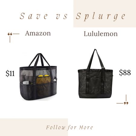 Save vs Splurge Amazon Mesh Tote Bag vs Lululemon Mesh Tote Bag #amazon #amazonfashion #amazonbag #lululemon #lululemonhandbags 

#LTKitbag #LTKFind #LTKunder50