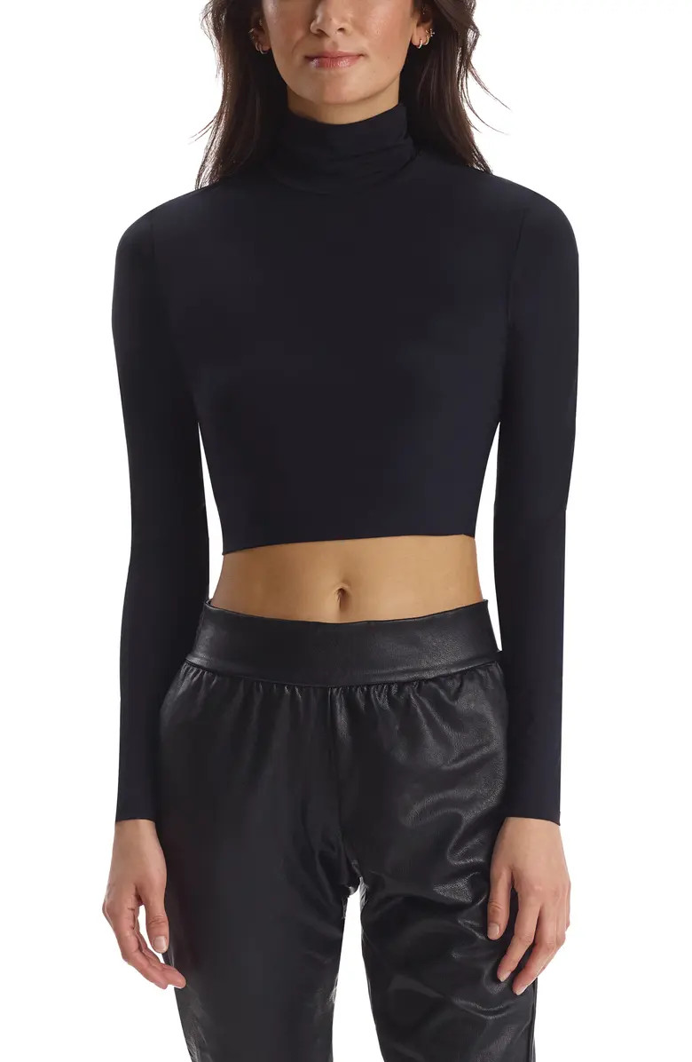Butter Long Sleeve Crop Turtleneck Shirt | Nordstrom