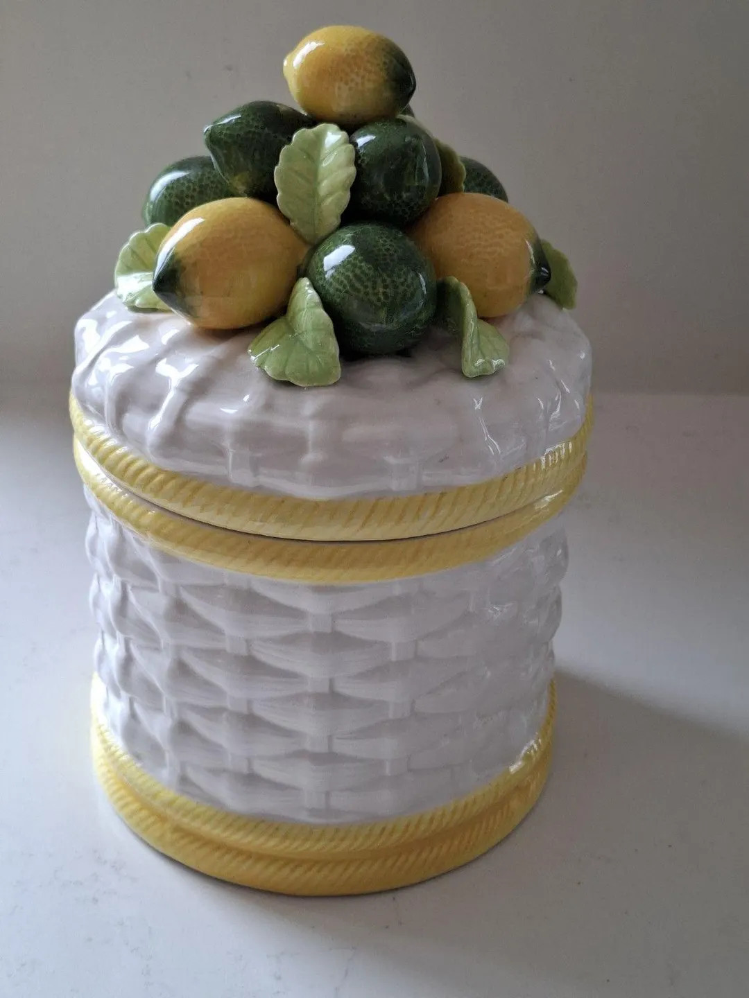 Vintage Fruit Topiary Weave Cannister Robert Nemith Lemons & Limes Majolica | Etsy (US)