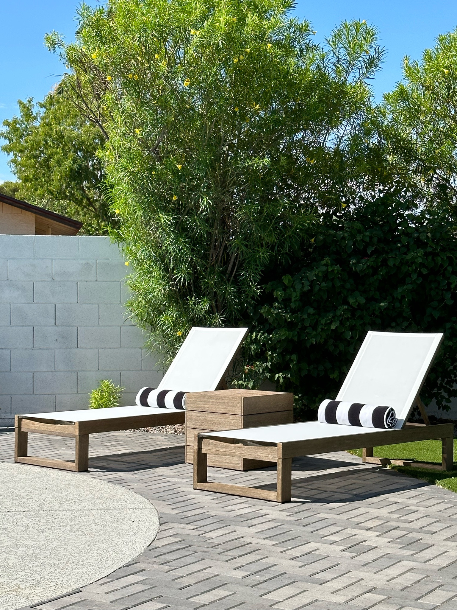 After being on "back order" our backyard lounge chairs have finally arrived and they are so comfortable! Many naps have already been taken laying on these. 

I just ordered a black + white striped umbrella to pop into my side table for those extra sunny days. 

#LTKSeasonal #LTKswim #LTKhome