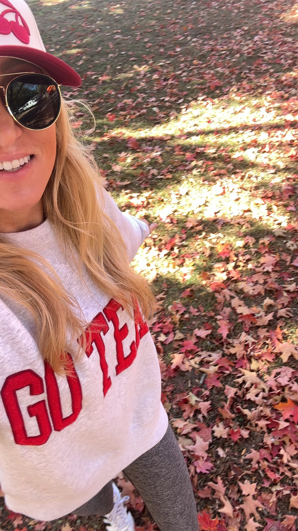 Cute got an athleisure look! Love this Abercrombie “go team” oversized sweatshirt and my fave leggings from Aritzia- both run tts! 

#LTKSeasonal #LTKFitness #LTKStyleTip