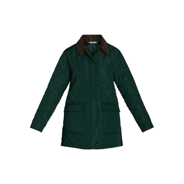 Time and Tru Women's and Women's Plus Quilted Barn Coat, Sizes XS-3X | Walmart (US)