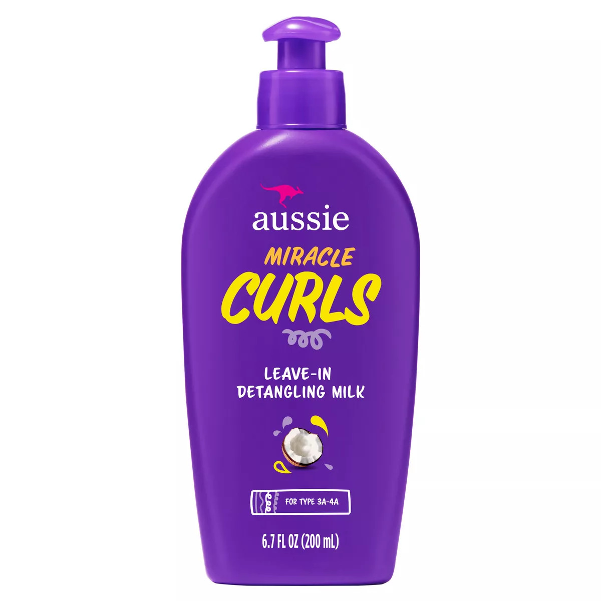 Aussie Miracle Curls with Coconut Oil Detangling Milk Treatment - 6.7 fl oz | Target