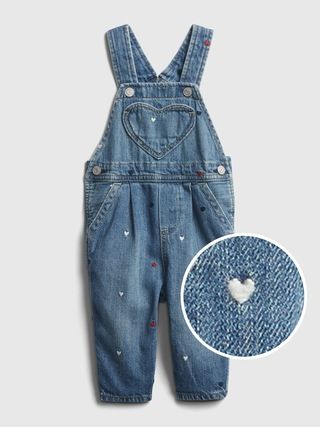 Baby Heart Print Overalls | Gap (US)