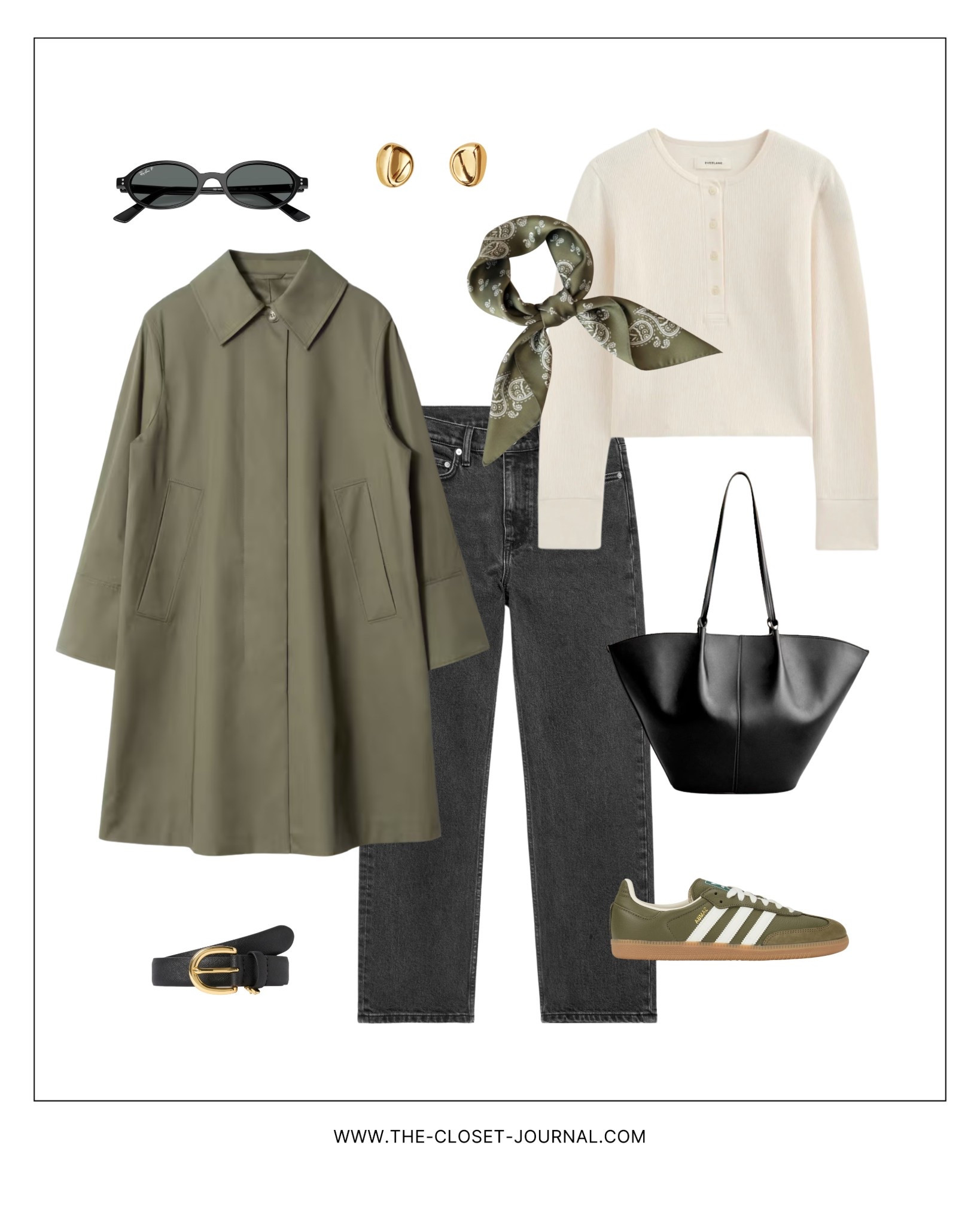 Early Spring look - khaki trench inspo ✔️