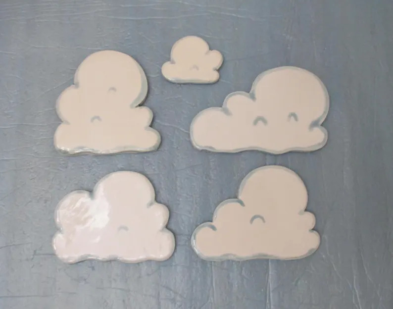 B5 - TILE CLOUDS - Ceramic Mosaic Tiles - Etsy | Etsy (US)