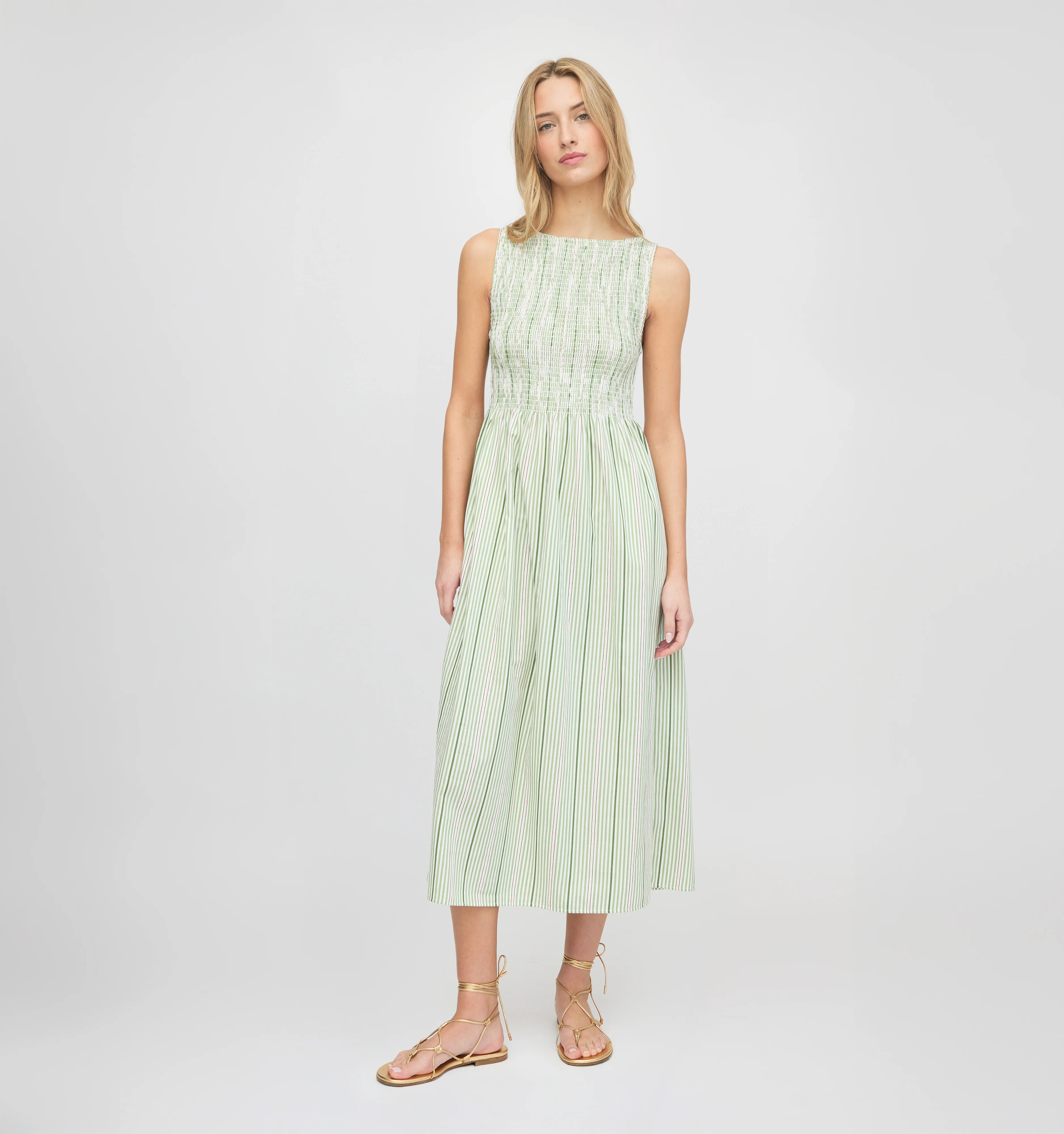 The Cosima Nap Dress - Navy Stripe | Hill House Home US