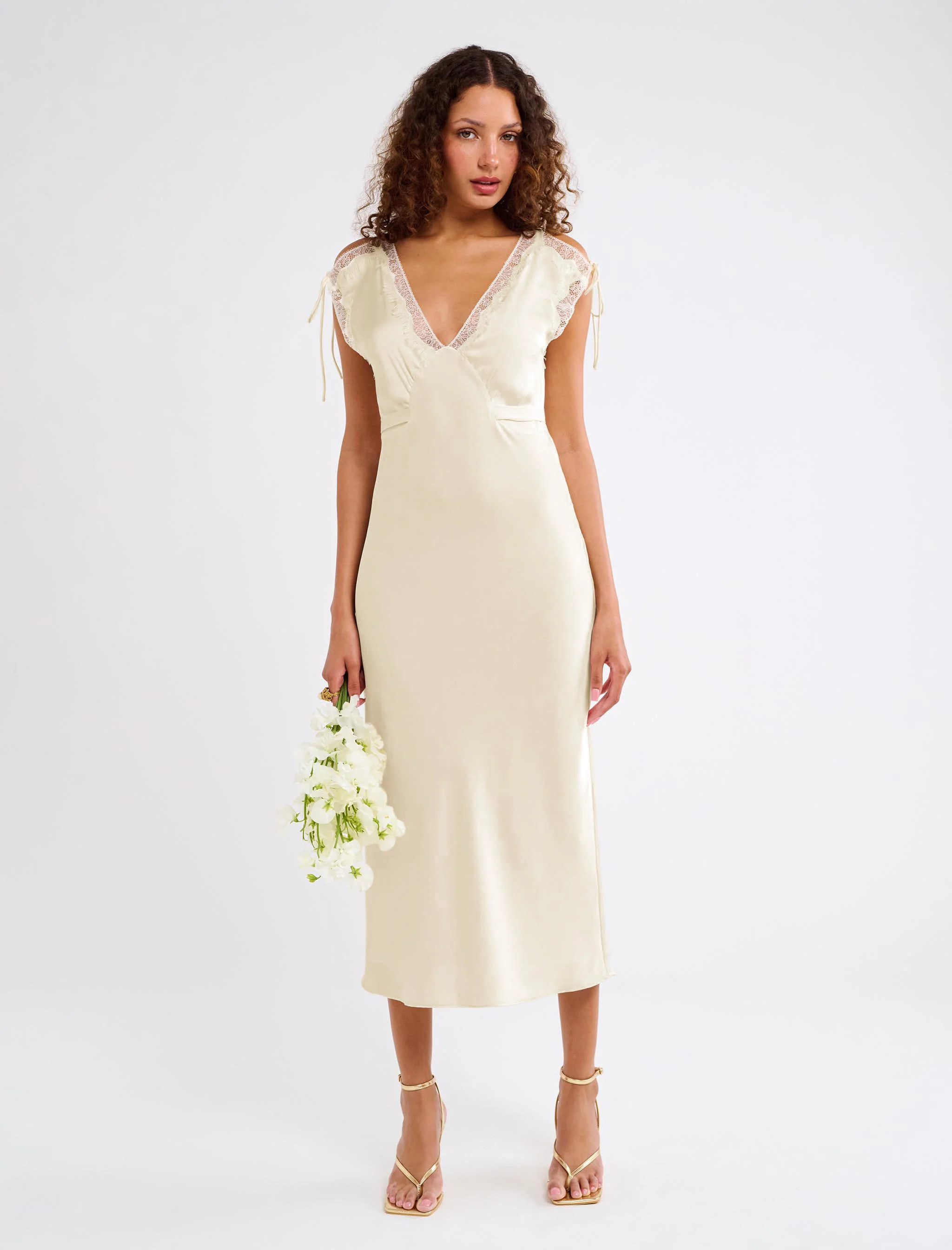 Monarch Midi Dress | Cream | Rumored