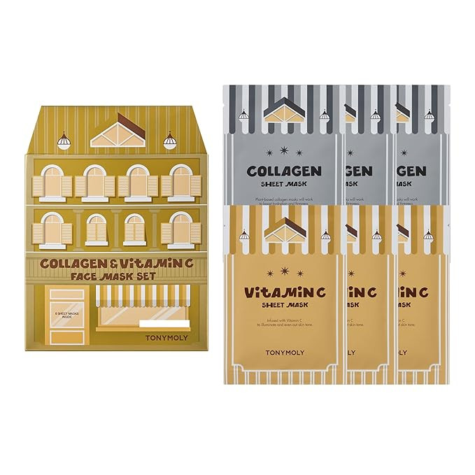 TONYMOLY Mini House of Masks 6-Pack Holiday Skincare Gift Set | Collagen & Vitamin C Korean Sheet... | Amazon (US)