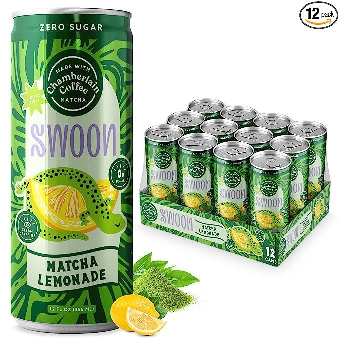 Swoon Sugar Free Healthy Matcha Lemonade - 12 Pack Cans 1 ea | Amazon (US)