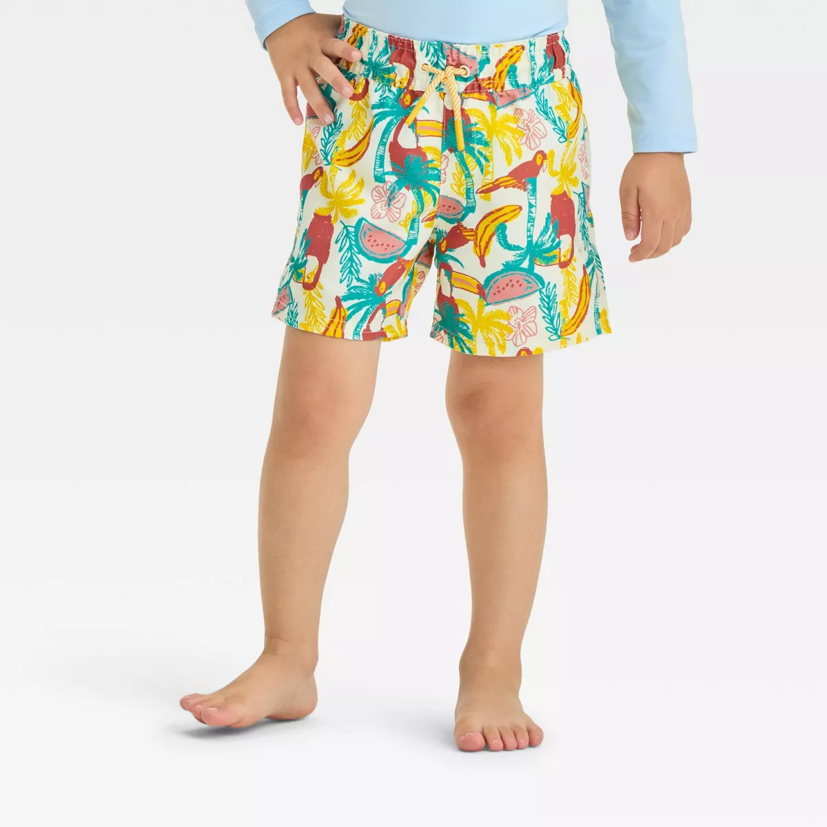 Toddler Boys' Tropical Toucan Swim Shorts - Cat & Jack™ Cream | Target