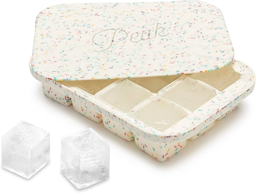 W&P Peak Silicone Everyday Ice Tray w/ Protective Lid | Speckled White | Easy to Remove Ice Cubes... | Amazon (US)