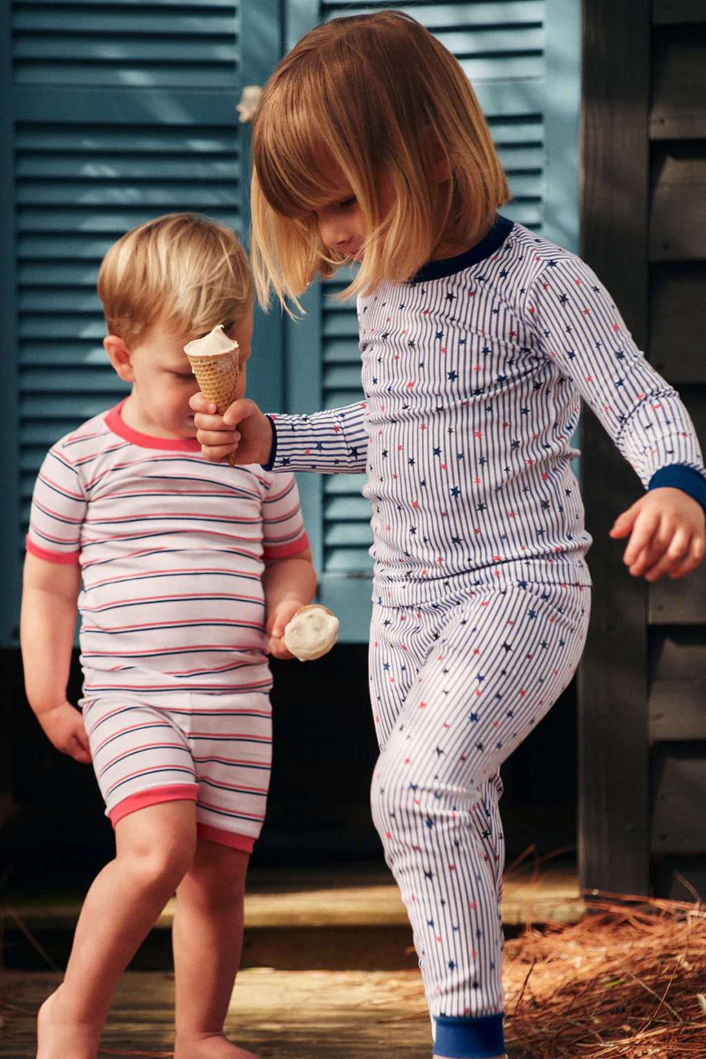 Kids Long-Long Set in Star Spangled | Lake Pajamas