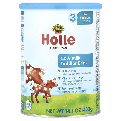 Holle, Cow Milk Toddler Drink, 1 Year+, 14.1 oz (400 g) | iHerb