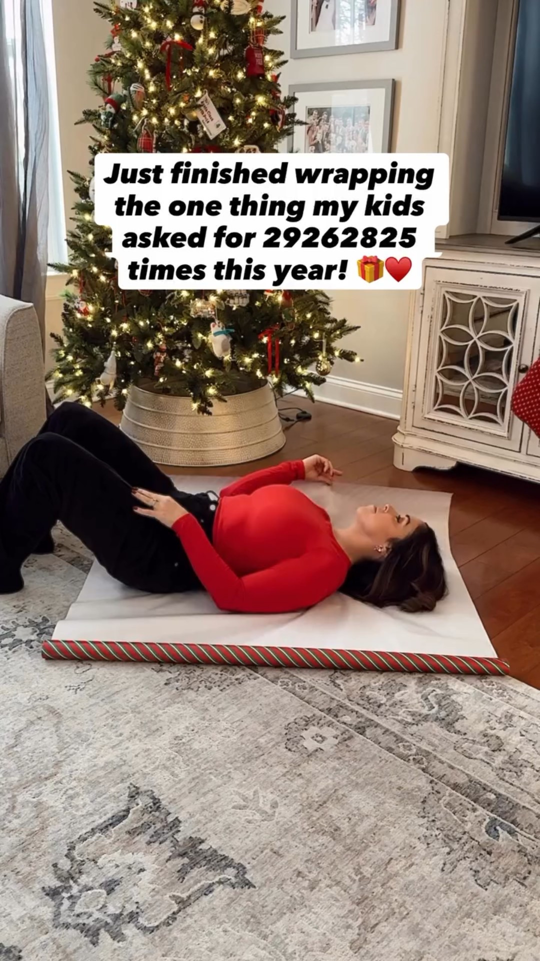 Just finished wrapping the one thing my kids never stopped asking for this year! 😆 I hope they love it! ♥️😜

But seriously, I wouldn’t have it any other way. I love that they know they can count on me. Always! 🥰

Linking the black velvet pants and simple red top I’m wearing - they are so comfy and great winter basics! Run TTS.

#LTKmomlife #LTKPetite #LTKHoliday