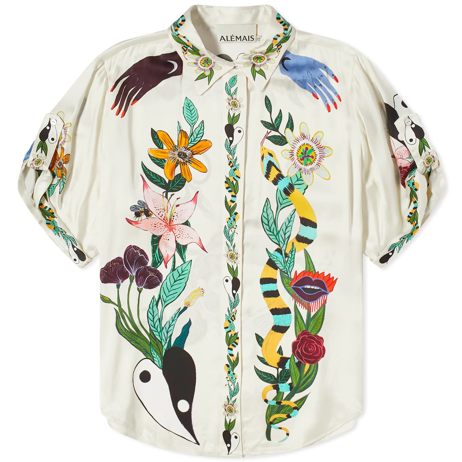 ALÉMAIS Meagan Oversized Silk Shirt | END. Clothing