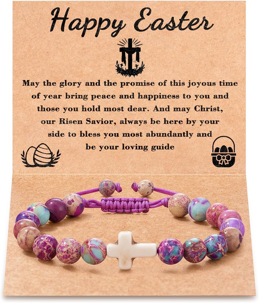 Tarsus Easter Basket Stuffers for Teens/Girls/Boys/Kids, Cross Bracelet Baptism Communion Confirm... | Amazon (US)