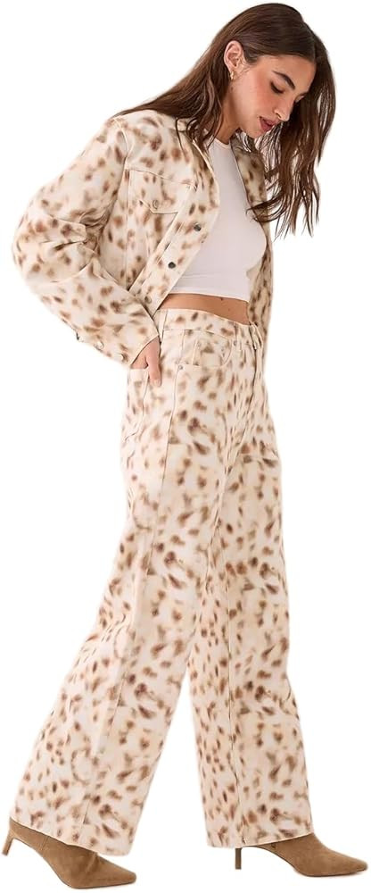 Nasty Gal Deer Print Denim Barrel Leg Jean | Amazon (US)