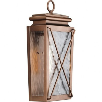 Progress Lighting Wakeford 1-Light Antique Copper Outdoor Wall Lantern with Clear Water Glass | Target