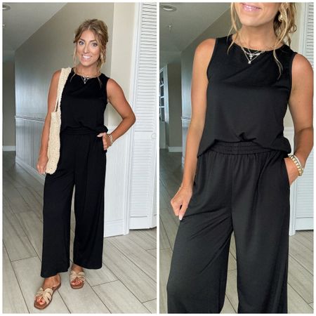 This matching set in Walmart is SO good! Extremely comfortable and great quality. It’s around $25 as well and runs TTS. Perfect for just lounging around or styling for vacay, Athleisure, travel ootd and more. One of the most versatile sets you can grab 🙂

Walmart fashion. Walmart finds. LTK under 50. Marching set. 
